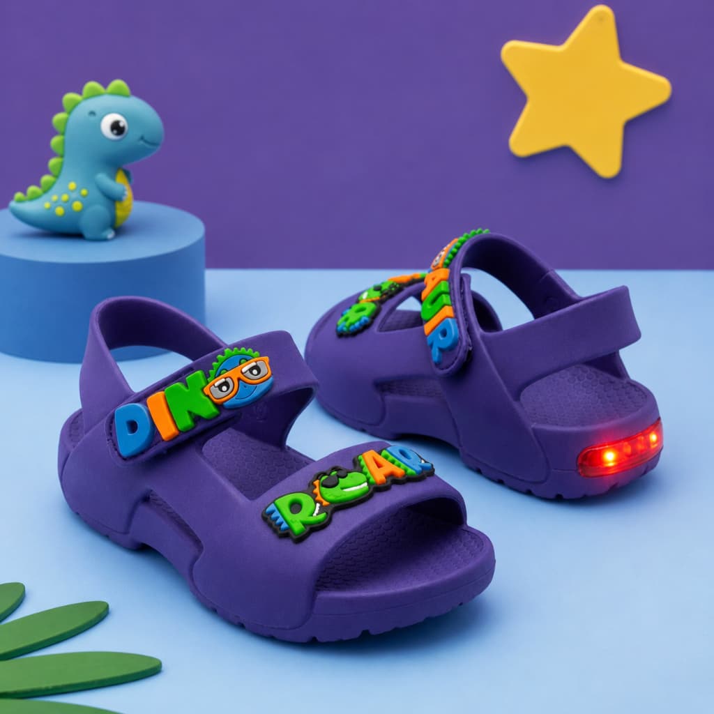 Sandália LED Infantil Menino Papete LED Criança Masculino Leve Confortável Promoção Lançamento