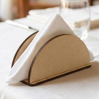 Kit Porta Guardanapo Em Mdf Cru Decoração De Mesa Festa Restaurante