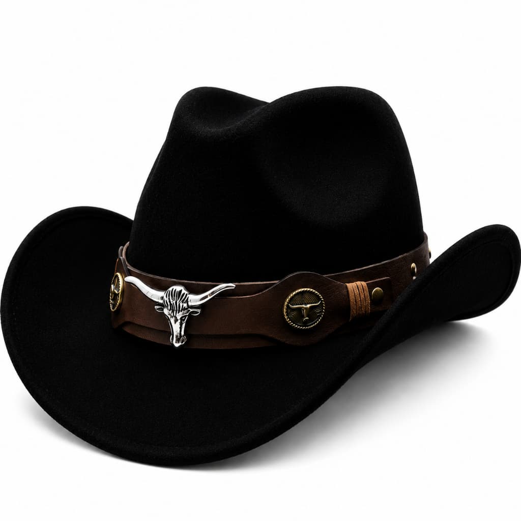 Chapéu Country Cowboy Americano Western Unissex Rodeio Festa Sertaneja Cavalgada Feltro Premium