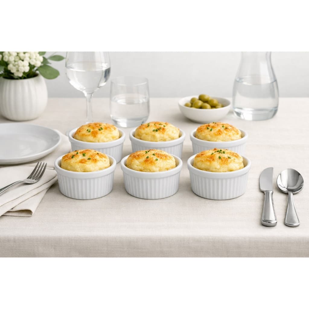 Mini Ramequim Fingerfood Branco 40 ml Porcelana Kit  06 Unid
