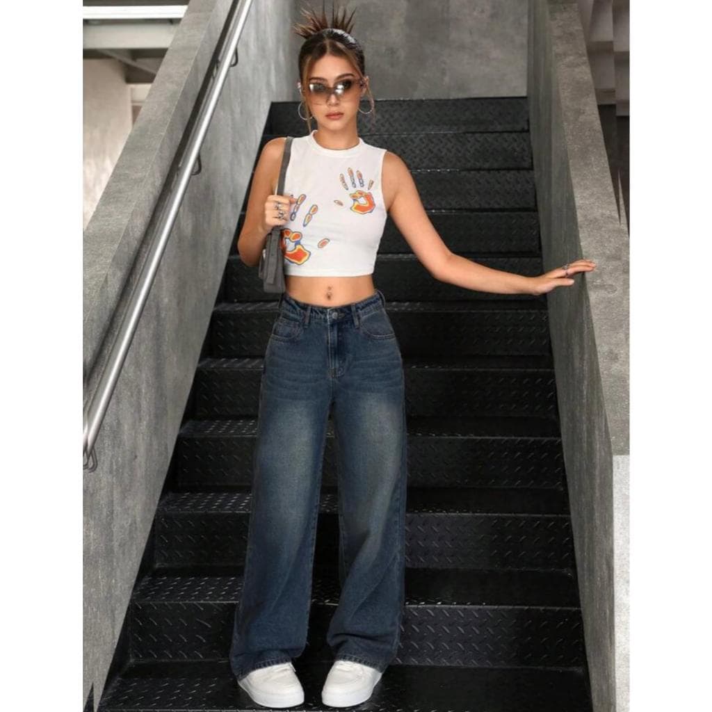 Calça Jeans Feminina Clara Denim Lançamento Algodão Confortável Básica Reta para Meninas Infantil Juvenil 04 ao 16