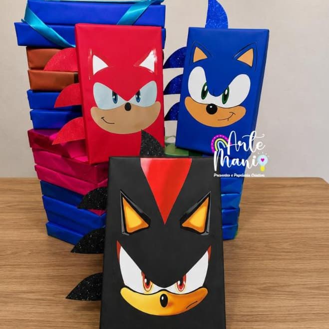 Mochila Maluca Sonic Infantil 40x24cm l Já Pronta - Envio 48 horas