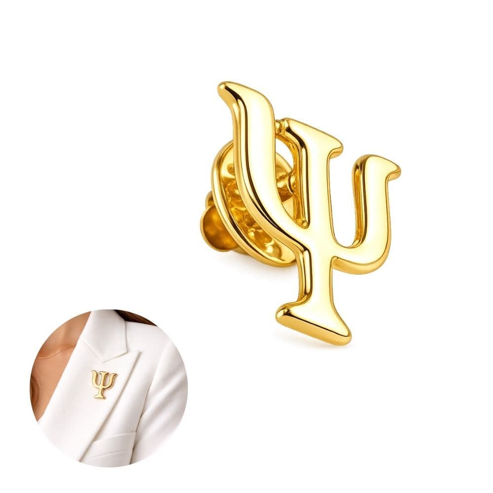 Broche  Psicologia Folheado a Ouro 18k