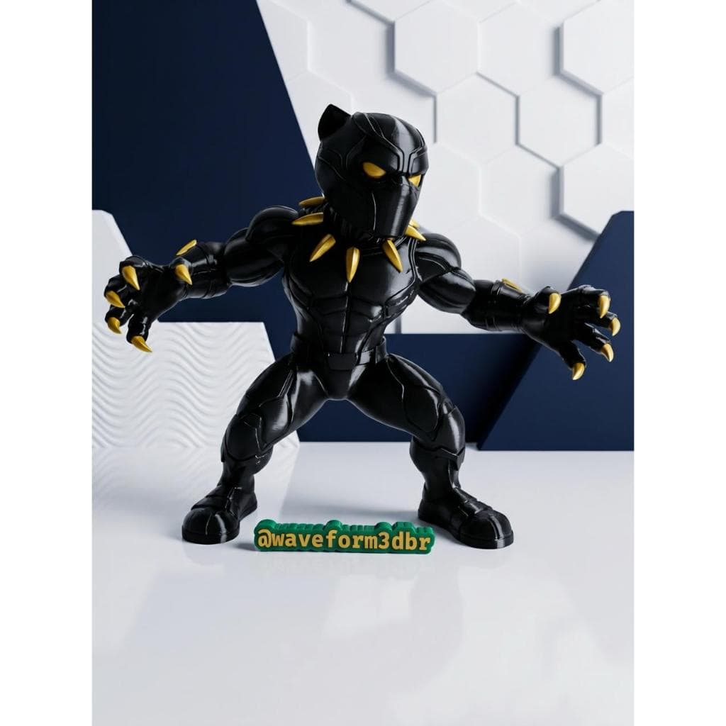 🇧🇷🐾 BONECO COLECIONAVEL PANTERA NEGRA – EDIÇÃO ESPECIAL WAVEFORM 3D 🐾🇧🇷