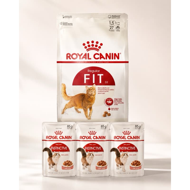 Kit Royal Canin para Gatos Adultos – + 3 Sachês