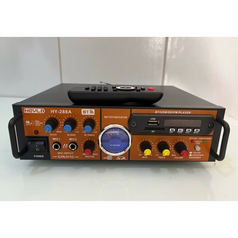 Super Amplificador potente 110V ou 220V / 12V controle remoto karaoke fm bluetooth pendrive