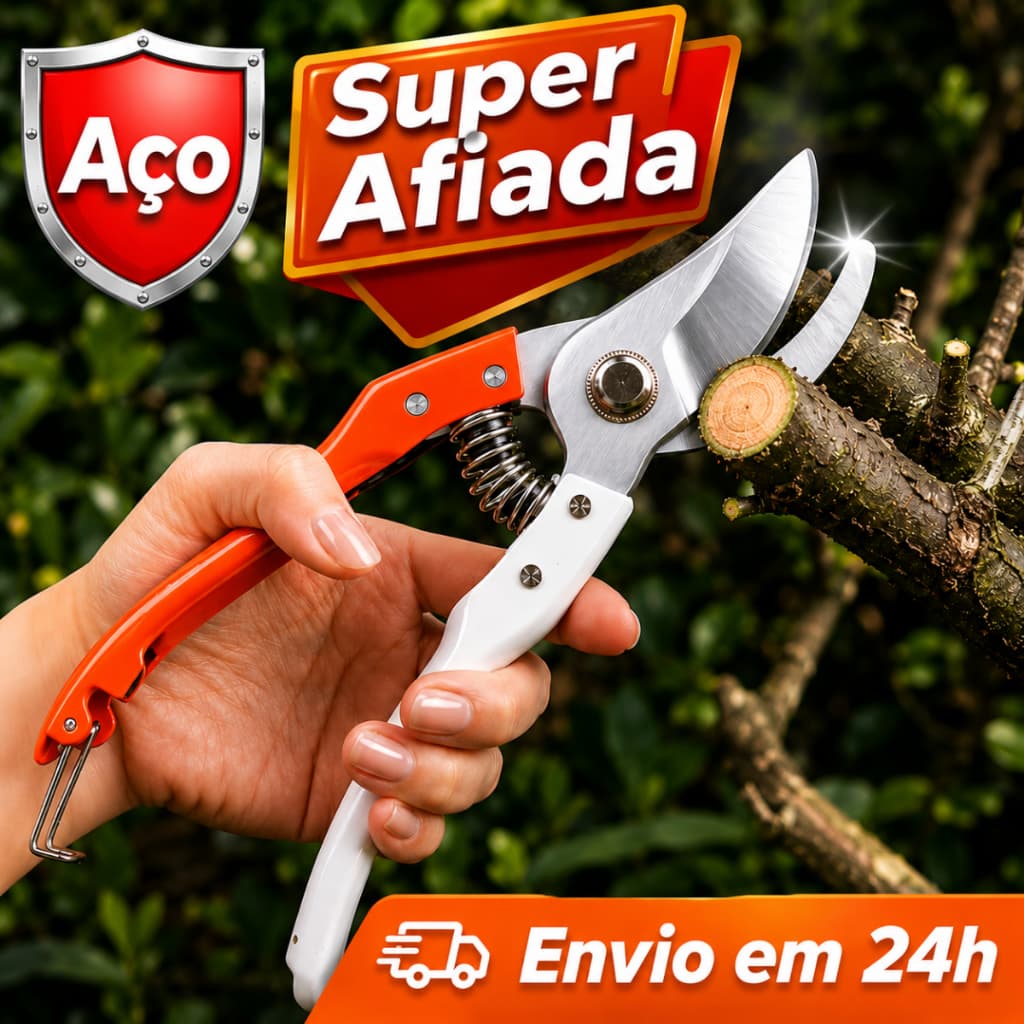 Tesoura de Poda Profissional Afiada com Trava e Mola  Alicate para Plantas Arbustos Bonsai e Jardim