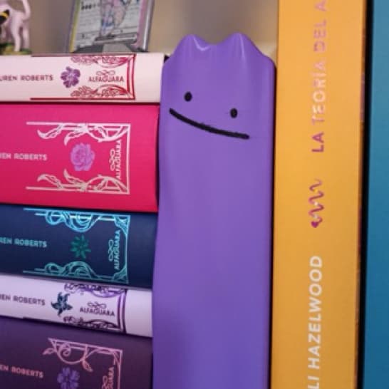 Ditto Suporte para Livros Pokémon | Book Nook Ditto Escondido | Decoração Geek Impressão 3D