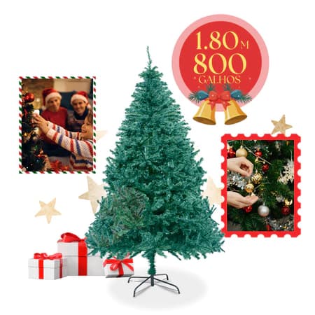 Árvore de Natal Artificial Pinheiro Tradicional 1,5/1,8/2,1m Muitos Galhos Decoração Natal Casa