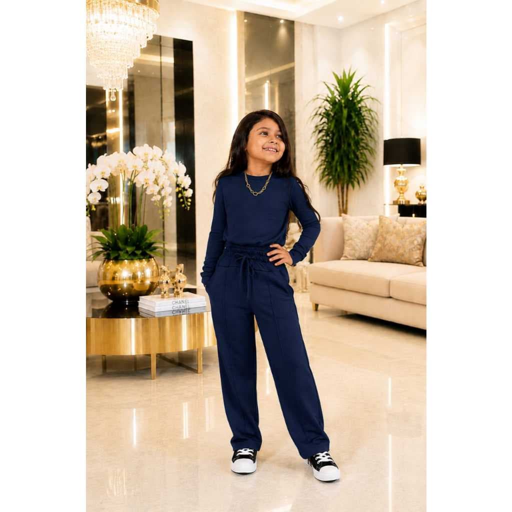 Kit Conjunto Infantil Moletinho Soft Menina Calça+Casaco Manga Comprida Tamanho 4 ao16 Envio Rápido