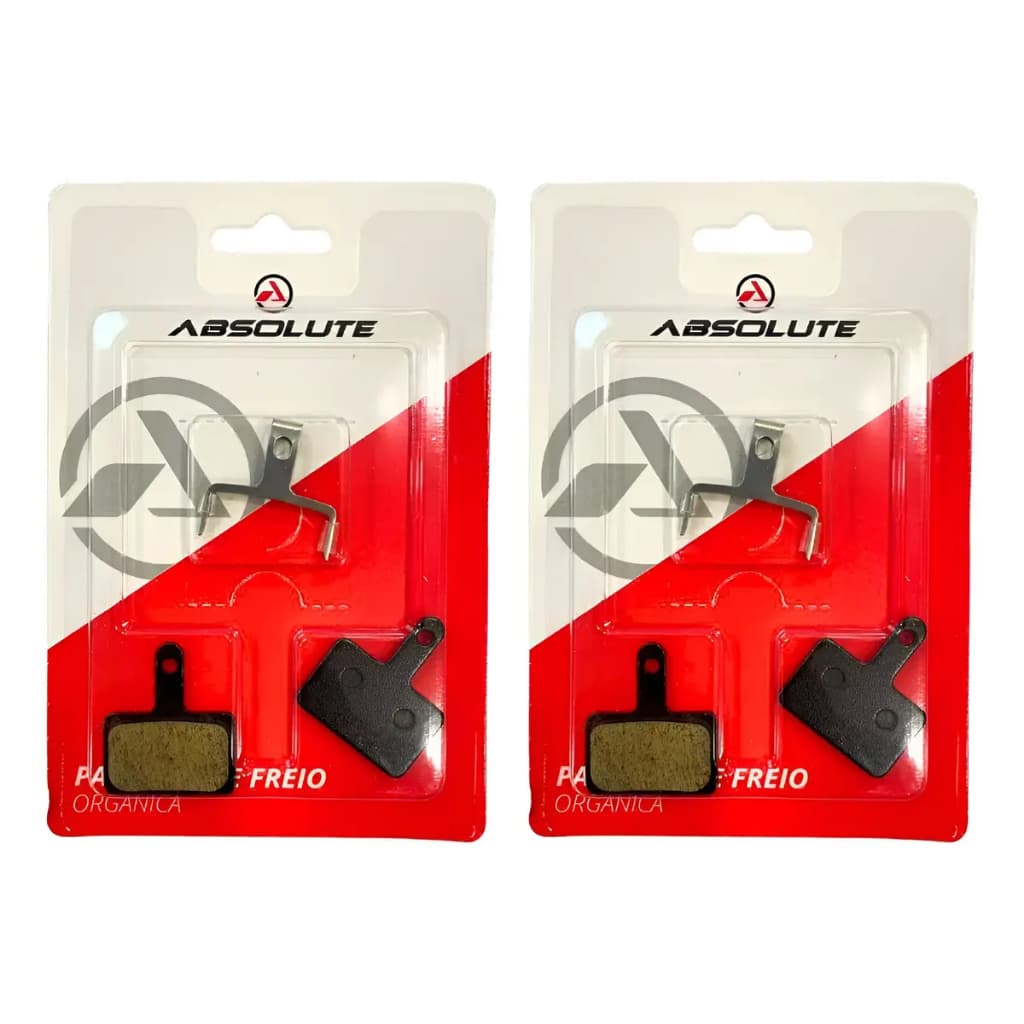 02 Pares Pastilha De FreioAbsolute Abs-01s2 Orgânica Tipo Shimano