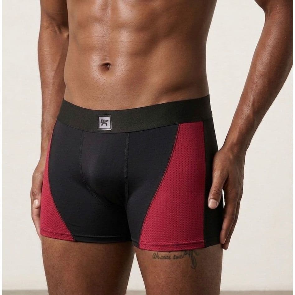 KIT 5 PEÇAS BOXER CUECA MASCULINA DETALHE LATERAL DRY FIT CONFORTÁVEL RESPIRÁVEL ESPORTIVA ACADEMIA