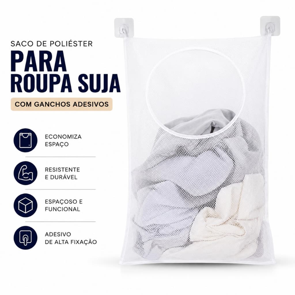 Mini Cesto de Multiuso Roupas Brinquedos  Portátil p/ Banheiro Pendurar Parede