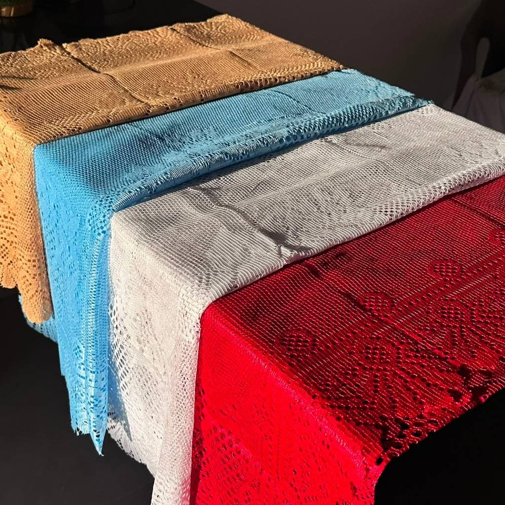 TOALHA DE MESA DE RENDA RETANGULAR PARA 6 CADEIRAS 2,30 X 1,50M