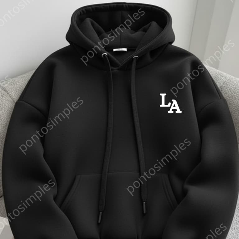 Moletom Blusa de Frio Canguru Masculino LA Los Angeles Urban Style Casual Blusao Hoodie Feminino