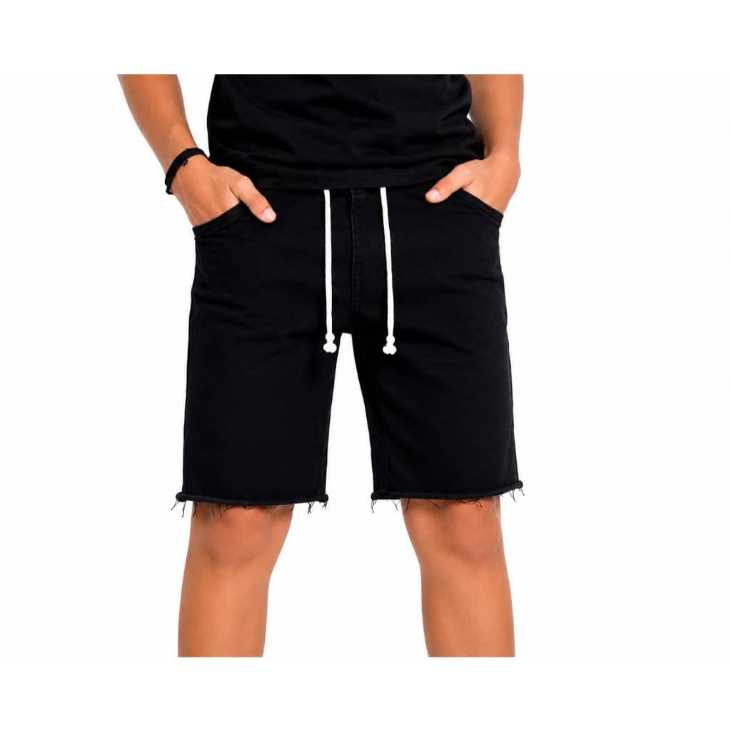 Bermuda Jeans Infantil Masculina Lavagem Premium