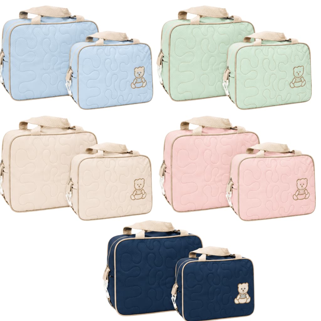 Kit 2 Bolsa Maternidade Bebe Saida Maternidade Recem Nascido Menina Menino Unissex Neutro