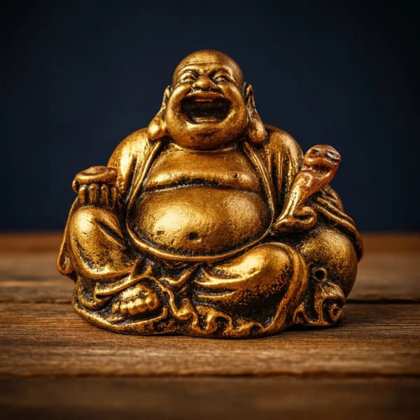 Buda Mini Chinês Feliz Decora Grana Fortuna Paz Religião Zen Felicidade Alegria Sorte Amuleto