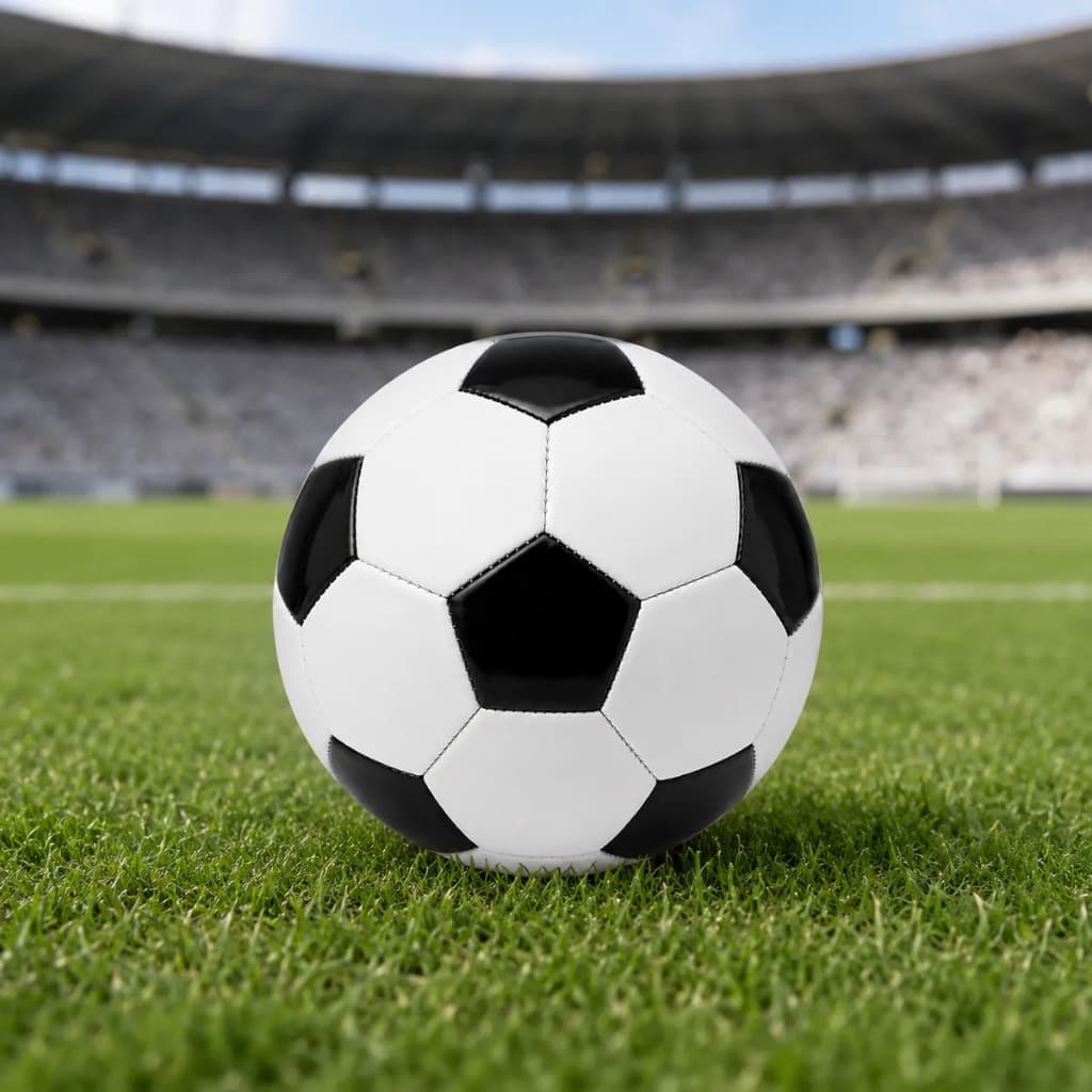 Bola De Futebol Clássica Branco Preto Tamanho 5/ campo/ jogo