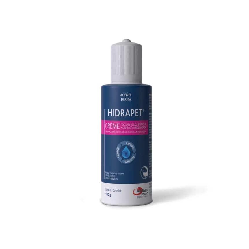 Creme Hidratante Pós Banho Hidrapet para Cães e Gatos 100ml - Hidratação Profunda e Fácil Aplicação