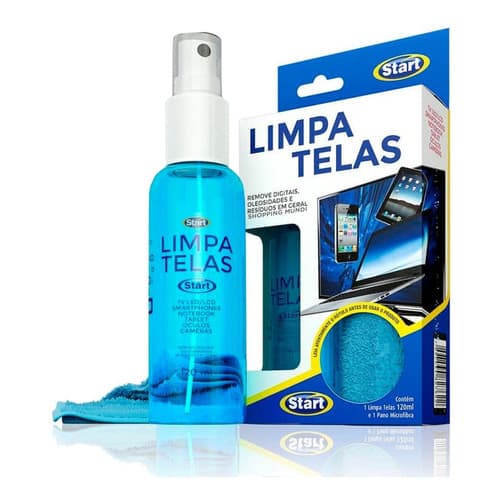 Kit Limpa Telas Start 120ML Com Pano Microfibra 22x25CM