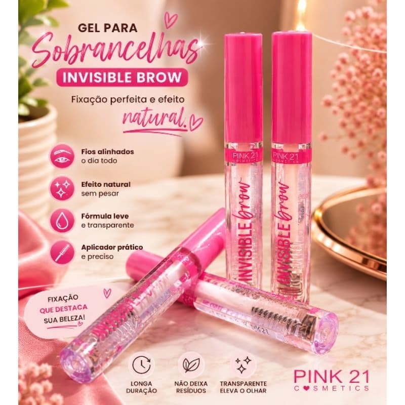 Pink21 Máscara Incolor Para Sobrancelhas Máscara Invisible Brow