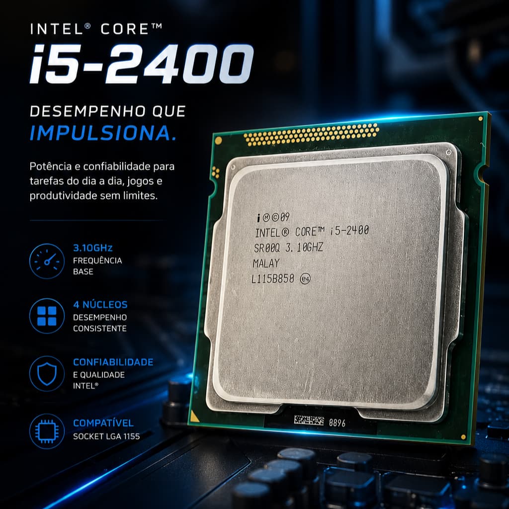 PROCESSADOR INTEL CORE I5 2400 3.10GHZ LGA 1155 QUAD-CORE CACHE 6MB