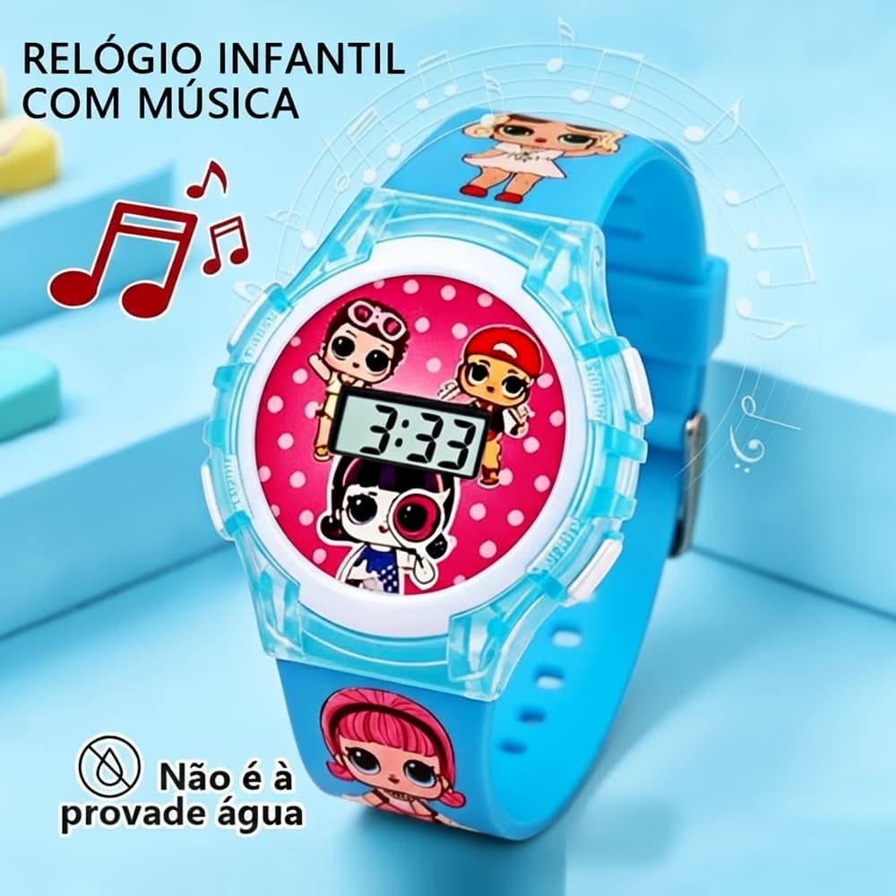 Relógios Infantis Relógios Com Música E Luzes Acessórios Para Meninos E Meninas