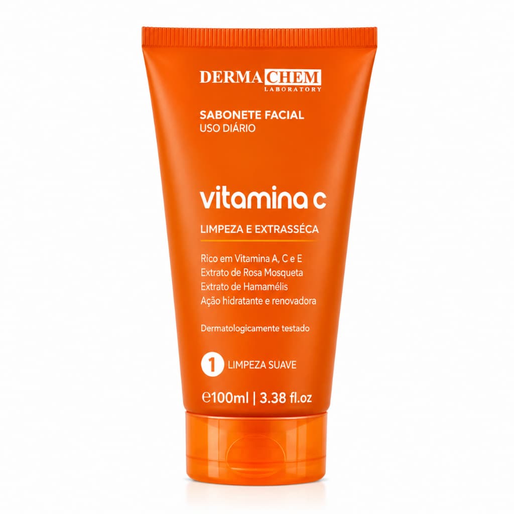 Sabonete Líquido Facial Vitamina C Pele Iluminada 100ml - Dermachem