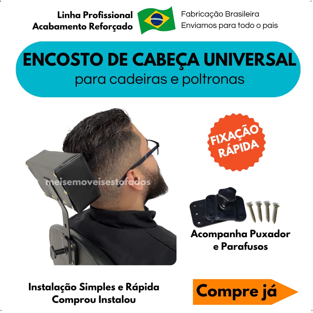 Encosto de cabeça Apoio universal para cadeira de cabeleireiro cabeçote gamer escritório barbeiro