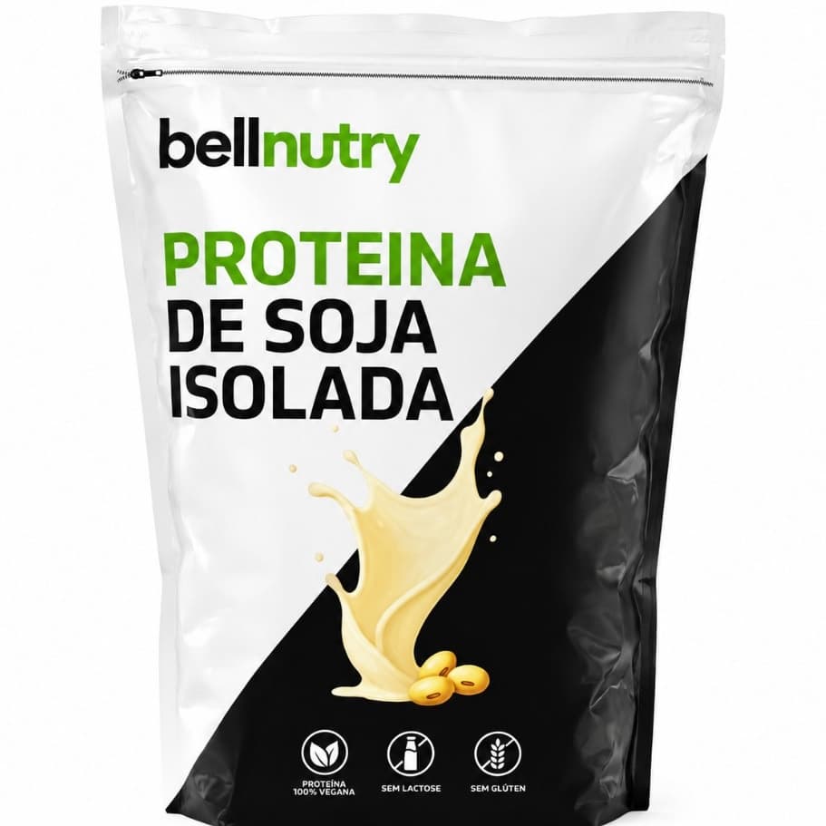 Proteína de Soja Isolada Pura BellNutry – Vegana, Sem Lactose, 2kg para Shakes e Receitas