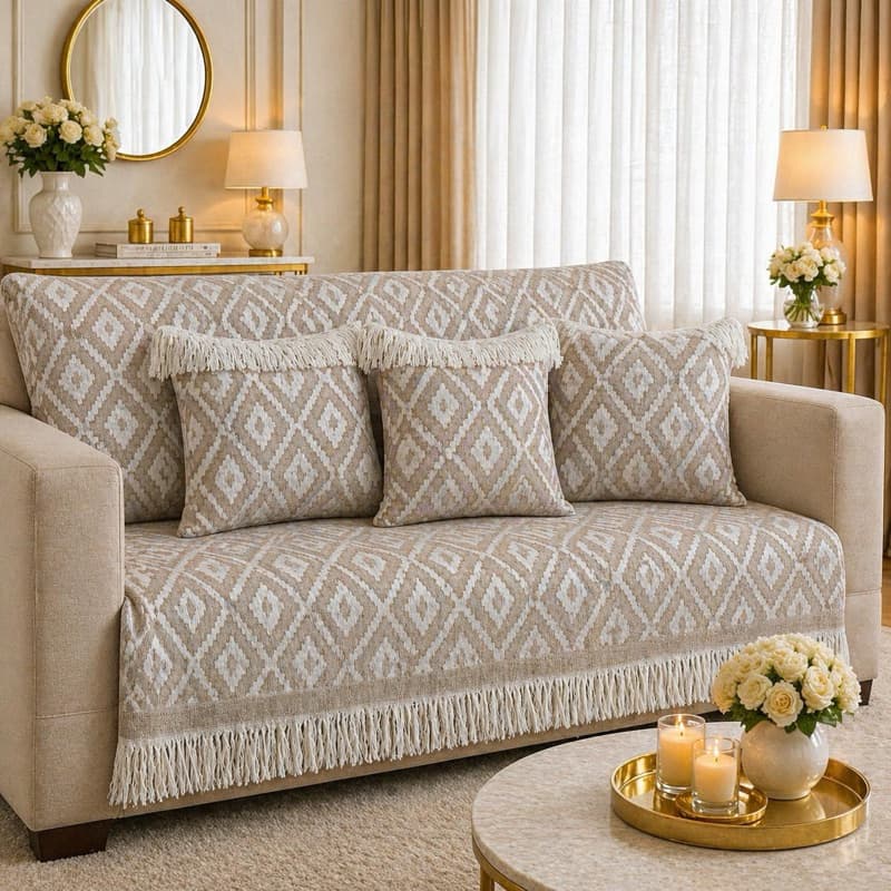 KIT MANTA ELEGANCE * Contém 4 PEÇAS  * 1 MANTA 1.40x1,70 e 3 Capas de almofadas
