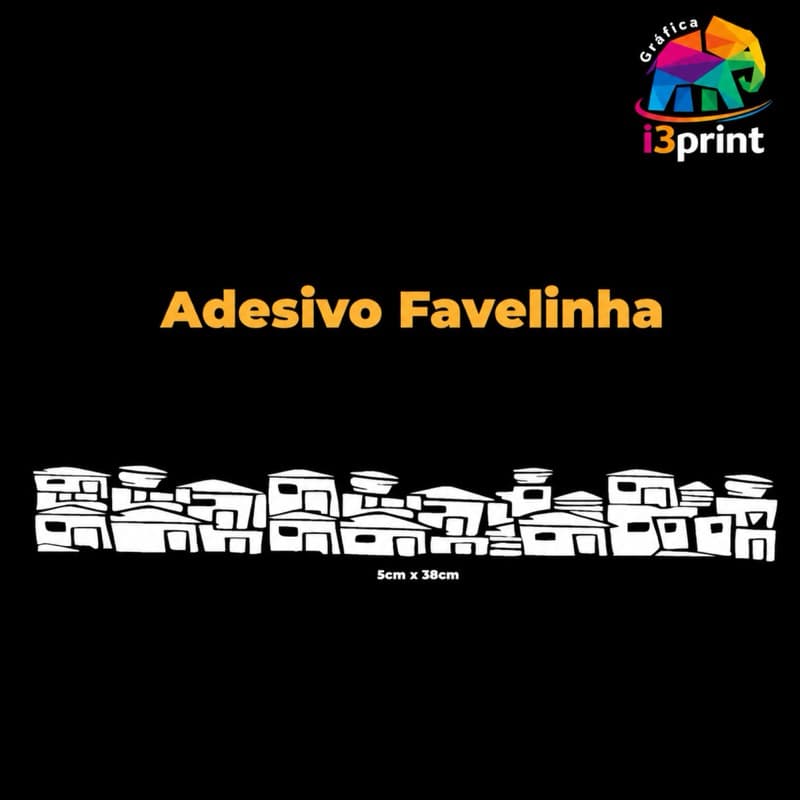 Adesivo Favelinha em recorte  para fechar quadro de bike decorativo Branco