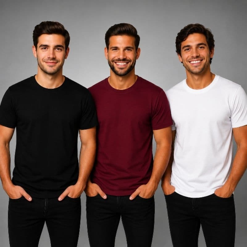Kit 3 Camisetas Básicas Masculinas Premium 100% Algodão Premium - Camisa Várias Cores
