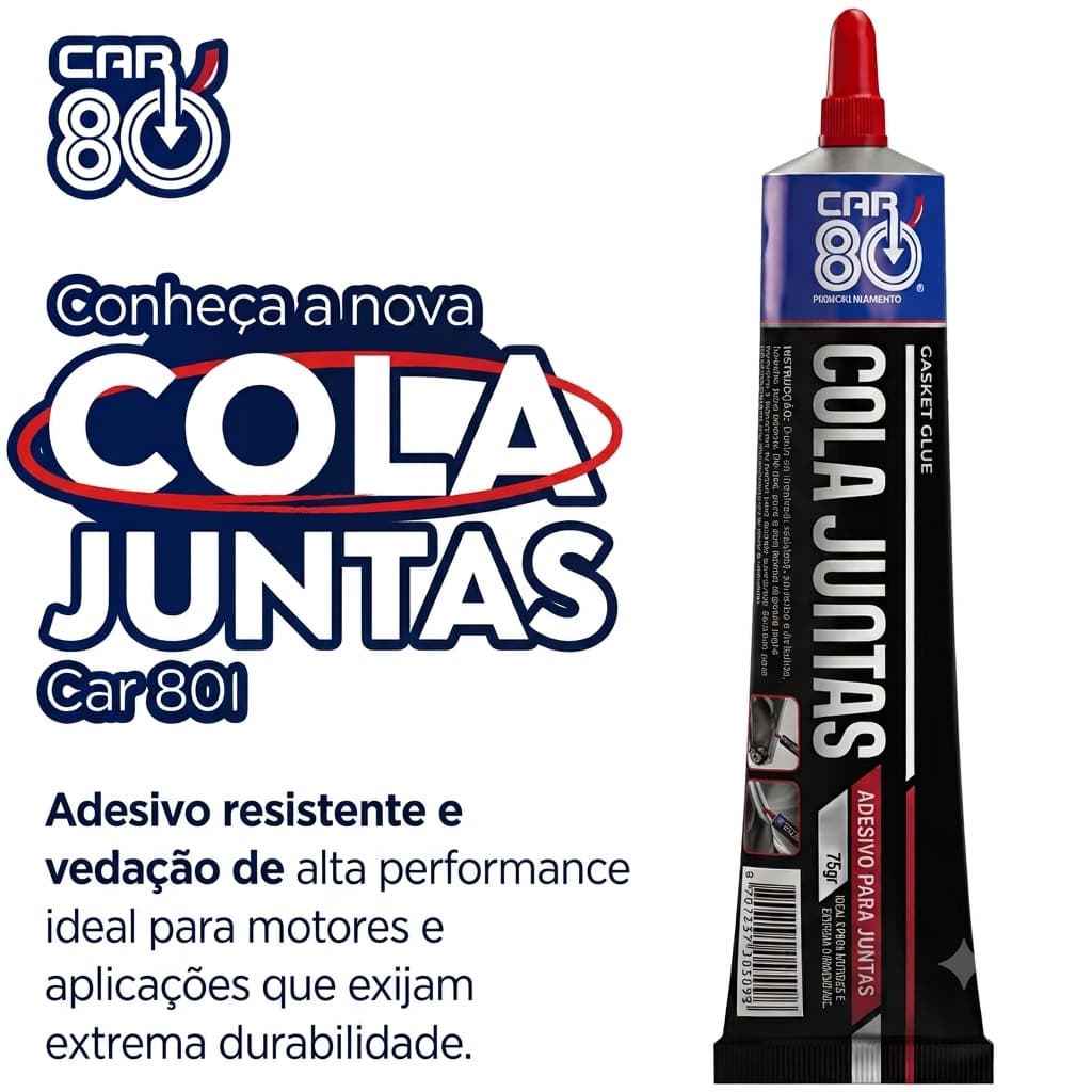 Cola Junta de Motor CAR80 Adesivo Vedador Alta Resistência 75g