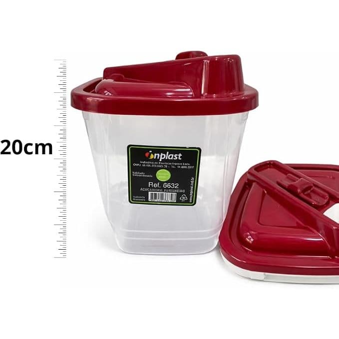 Açucareiro e farinheiro Com Tampa Multiuso Plástico 836ml