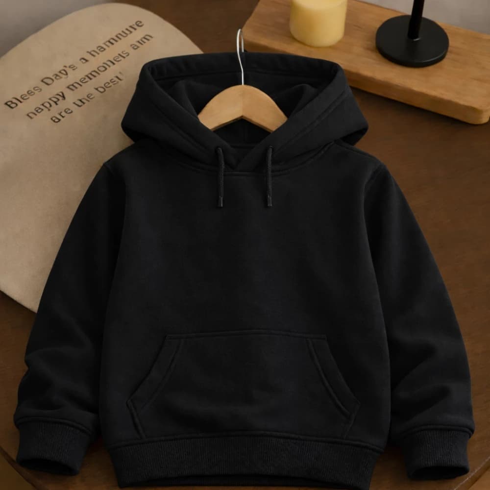 Moletom Infantil Canguru Com Capuz Blusa de Frio Inverno Criança Flanelada Quentinha Algodão