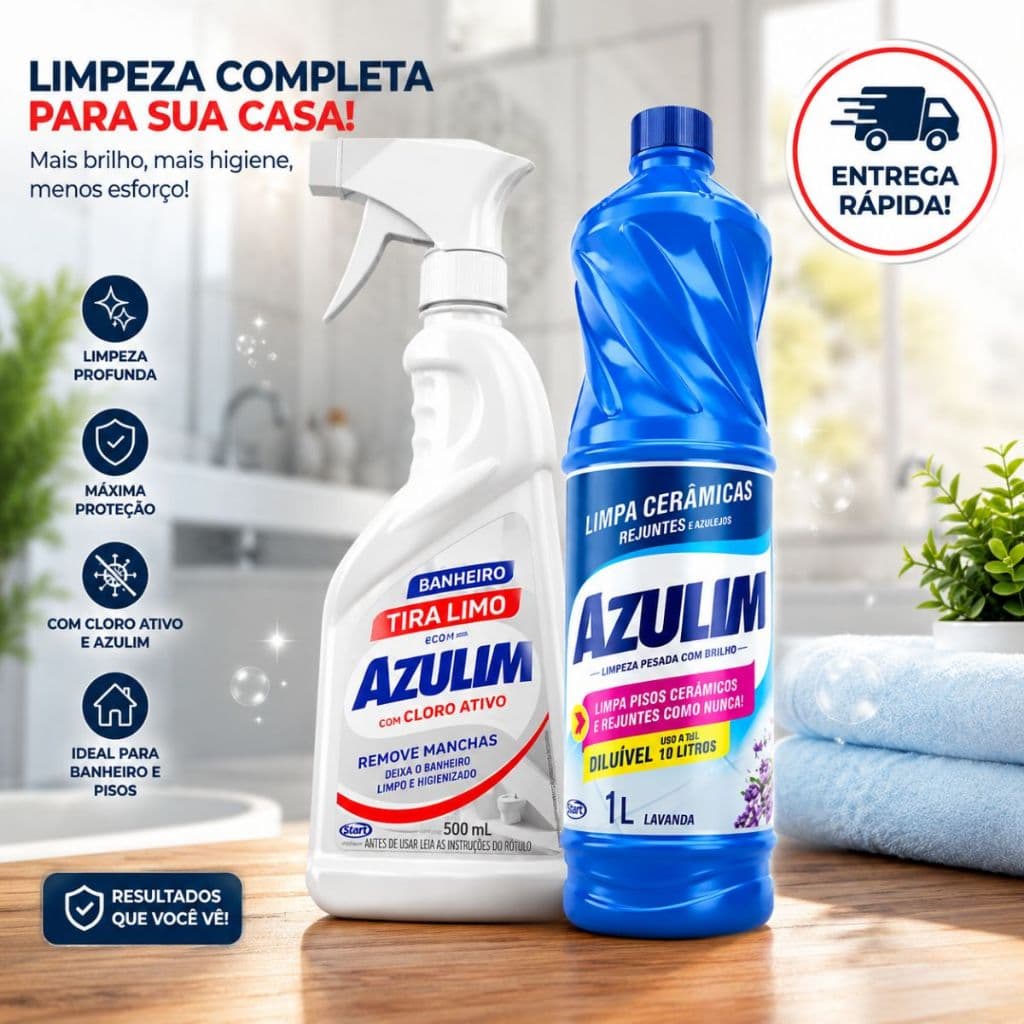 Kit Limpa Ceramicas E Azulejos Start + Tira Limo Spray 500ml Remove Sujeiras