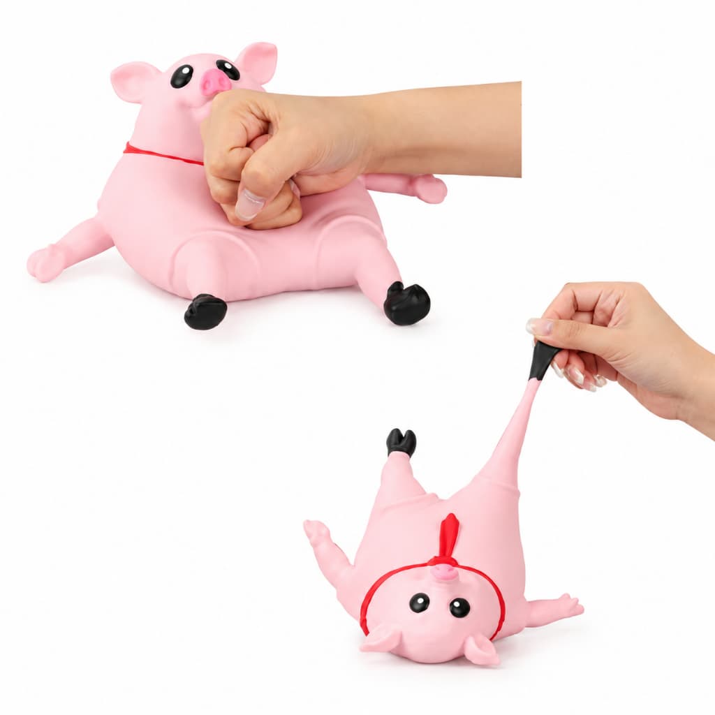 Squishy Porco Amassar Rosa Brinquedo Antiestresse Macio Relaxante Infantil