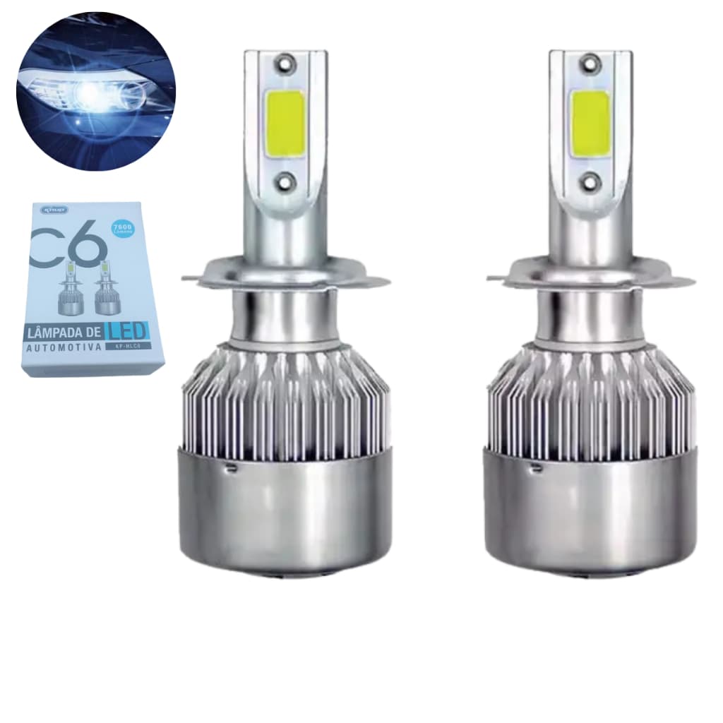 Lâmpada Led Hlc6 Hb4 Super Branca 6000k Hb4 Branco Branco-frio