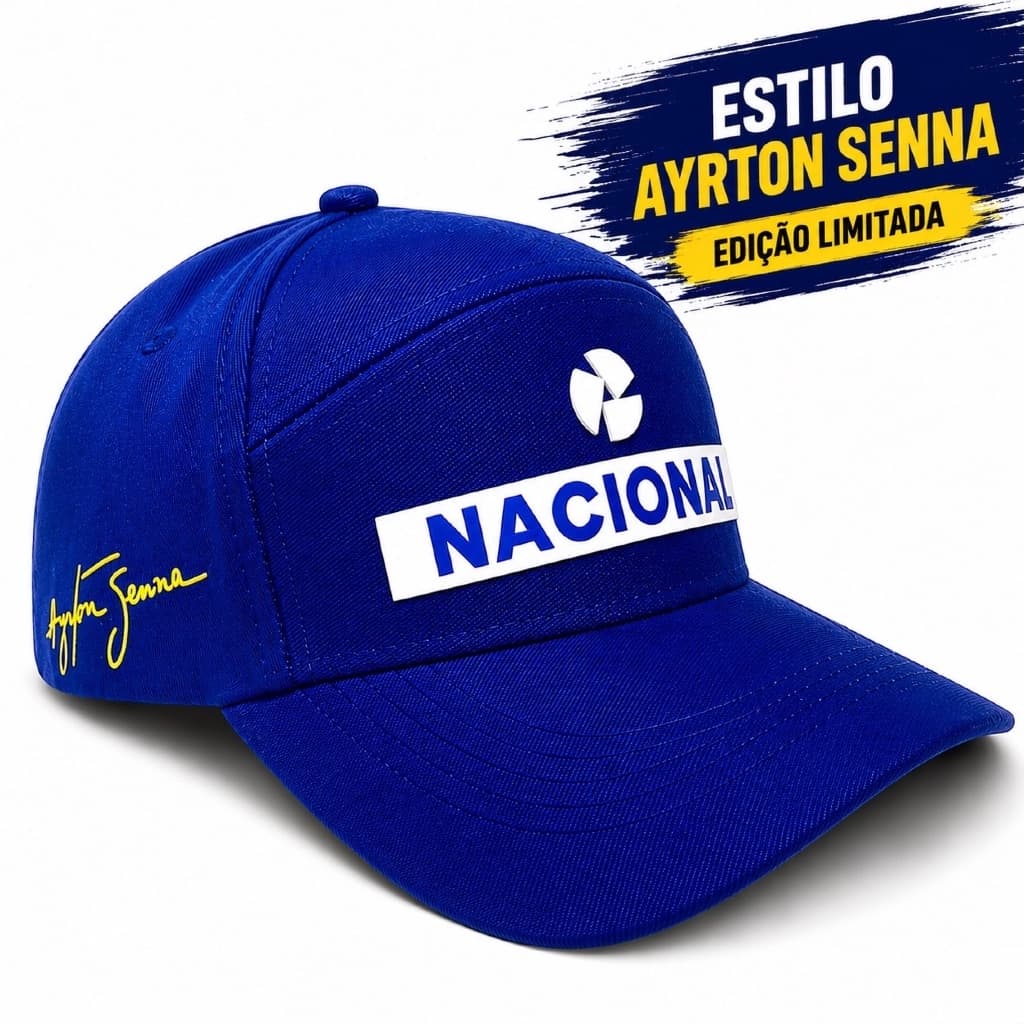 Boné Nacional Azul Ajustável Aba Curva Unissex