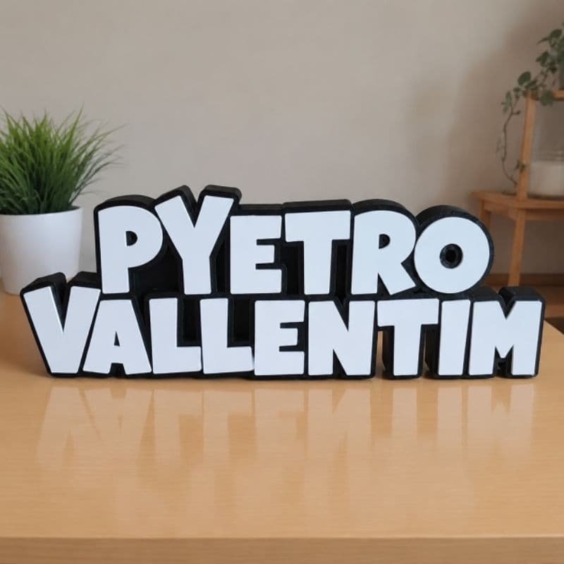 Nome Personalizado em 3D – Escolha a Sua Placa Decorativa para Quartos, Festas e Presentes