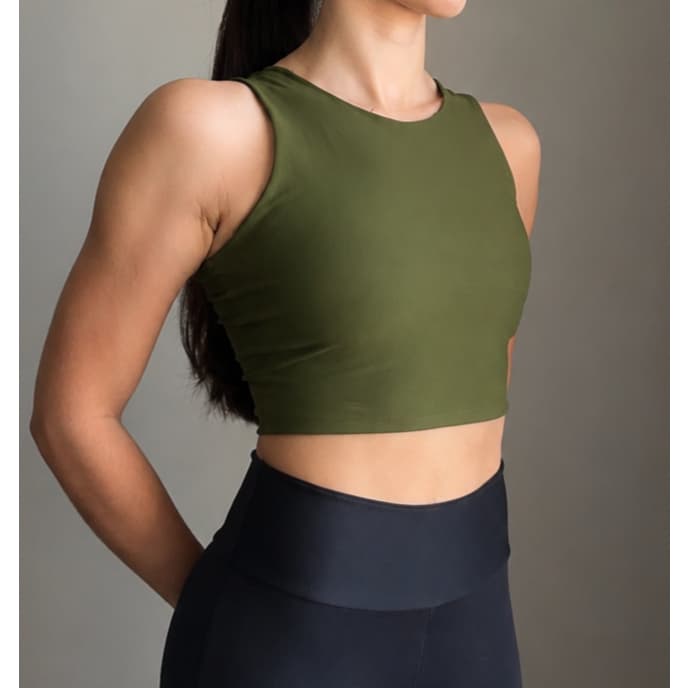 Cropped Alcinha Feminino Cropped regata poliamida