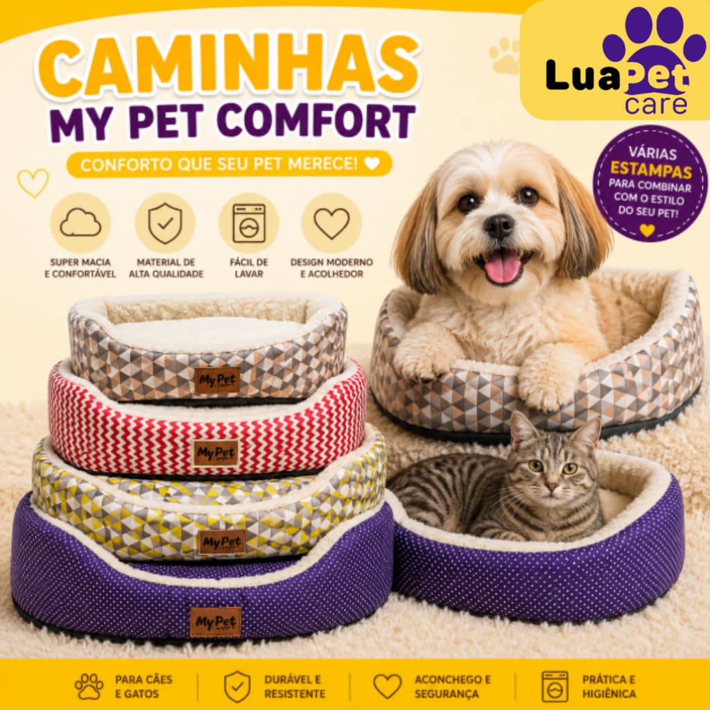 Cama para Pet Cama My Pet Comfort para cachorro Luxo / Lavável Desmontável