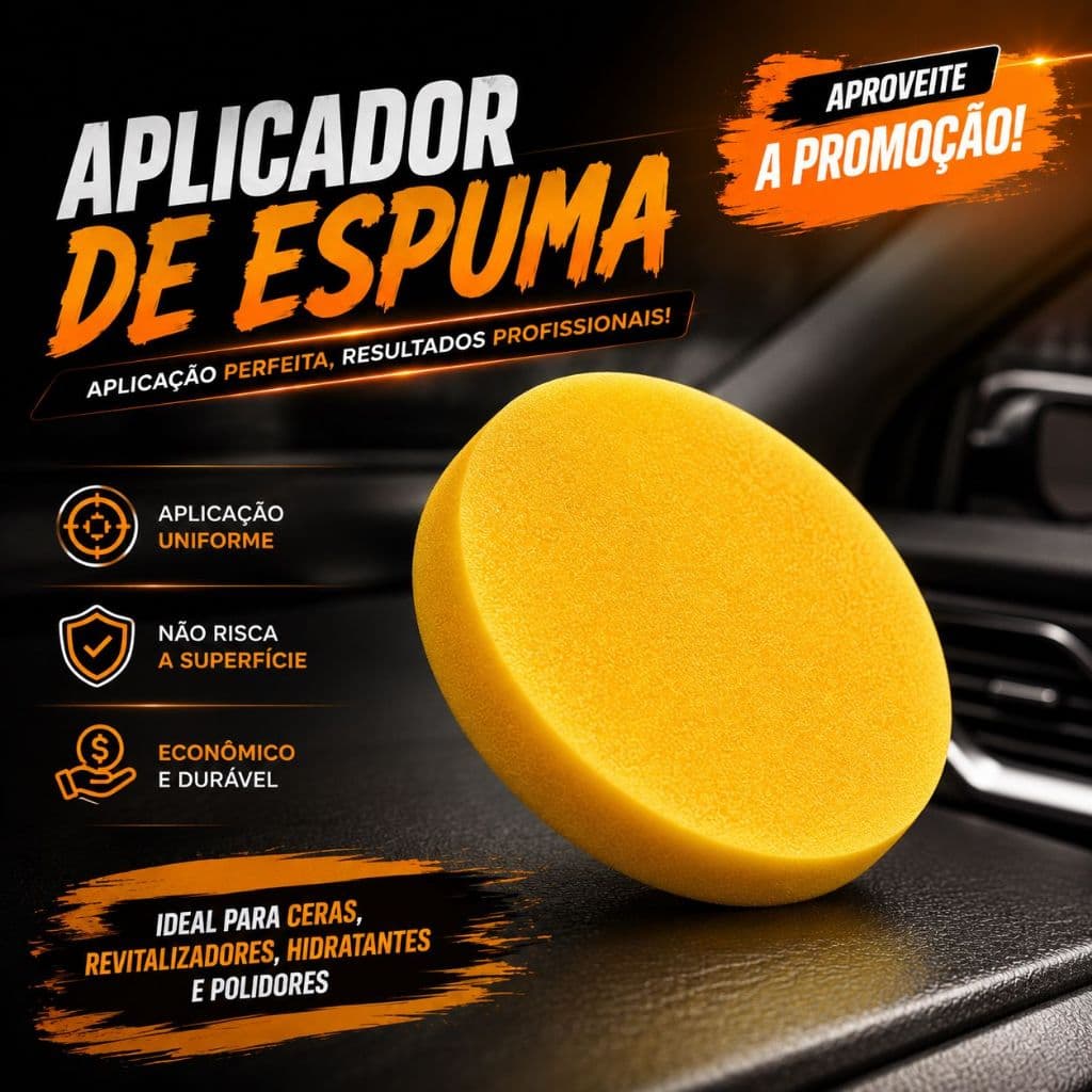 Espuma Aplicadora de Cera Sem Borda Unidade Detailer Pronta Entrega