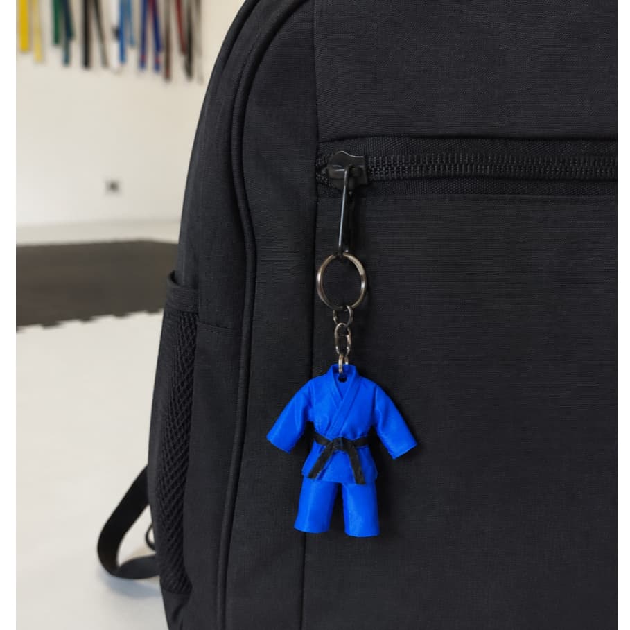 Chaveiro Kimono Azul Faixa de Graduação 5cm Judô, Jiu-Jitsu e Artes Marciais Chaveiro Kimono Jiu-Jitsu /Judô / Karatê
