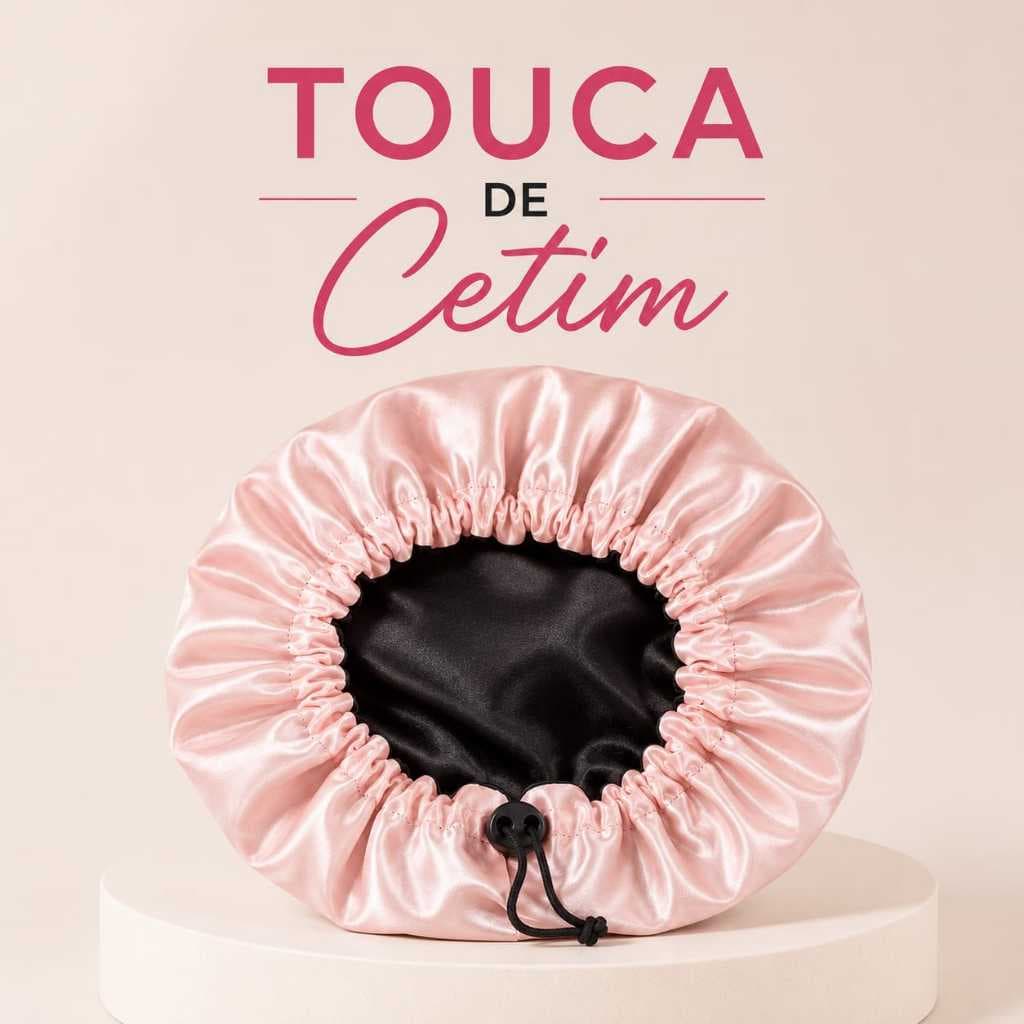 Touca de Cetim Premium Ajustável Anti Frizz para Dormir Proteção Ideal Para Todos Os Tipos De Cabelo