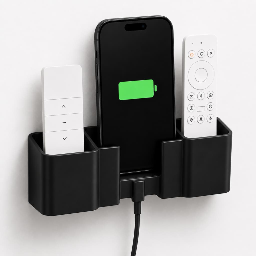 Porta Controle e Celular de Parede Organizador  Controles Remoto acessório organizador decoração