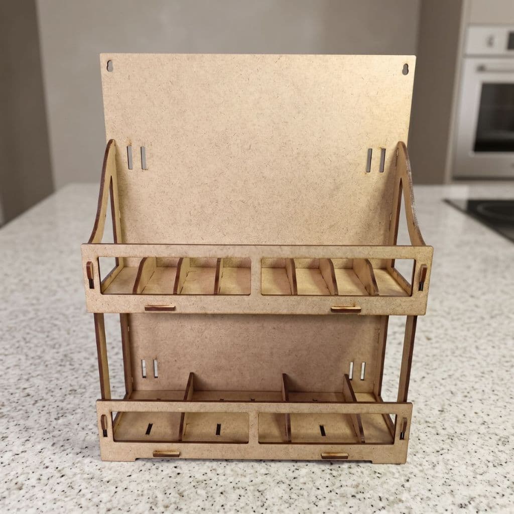 Suporte display expositor modular 26x33cm mdf cru para balcão loja comercio uber  perfume batom doce