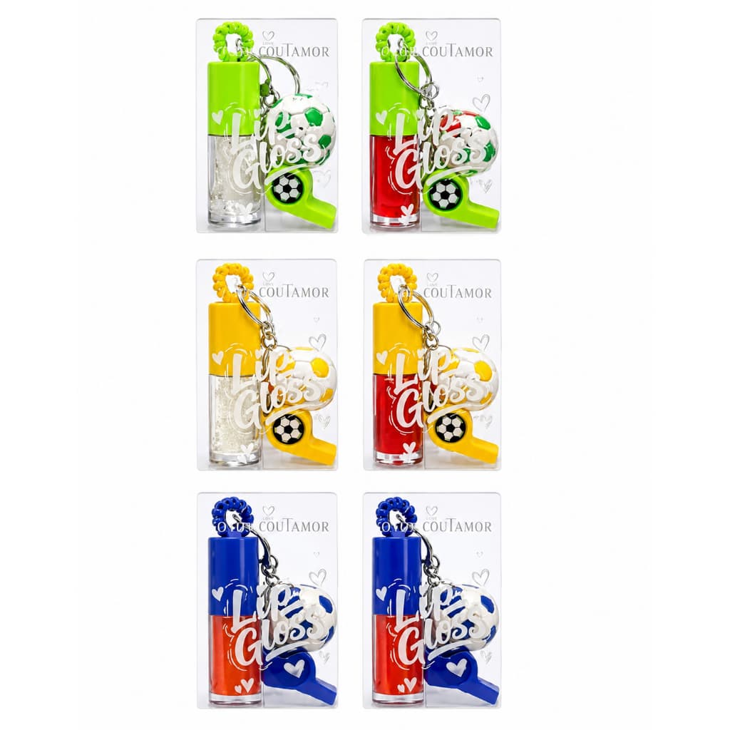 Lip Gloss BRASIL+Chaveiro+Apito- YOYO MAQUIAMOR